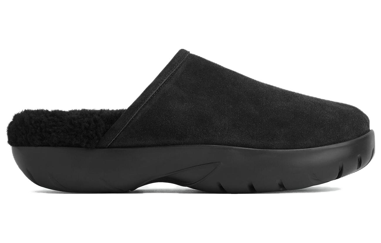 (W) Bottega Veneta Leather Round-Toe Platform Slide 'Black' 圖 2