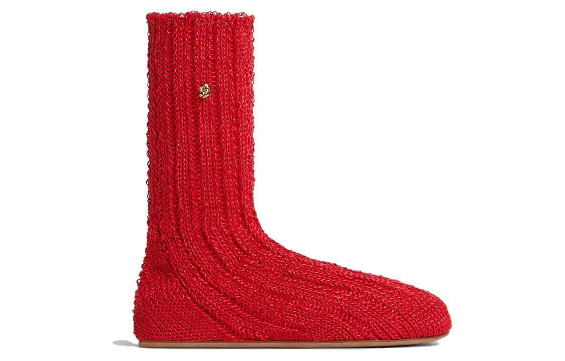 Order (W) Stivaletti Bottega Veneta in Pelle a Punta Tonda con Tacco Piatto ''Rosso'' 765130V3H605811