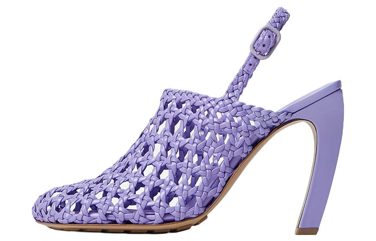 (Women) Bottega Veneta Leather Round Toe Slip-On Stiletto 'Purple' 754008V2LR05229