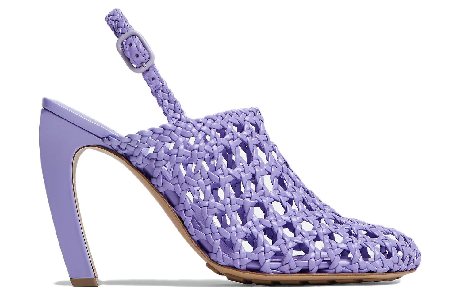 (W) Bottega Veneta Leather Round Toe Slip-On Stiletto 'Purple' 圖 2