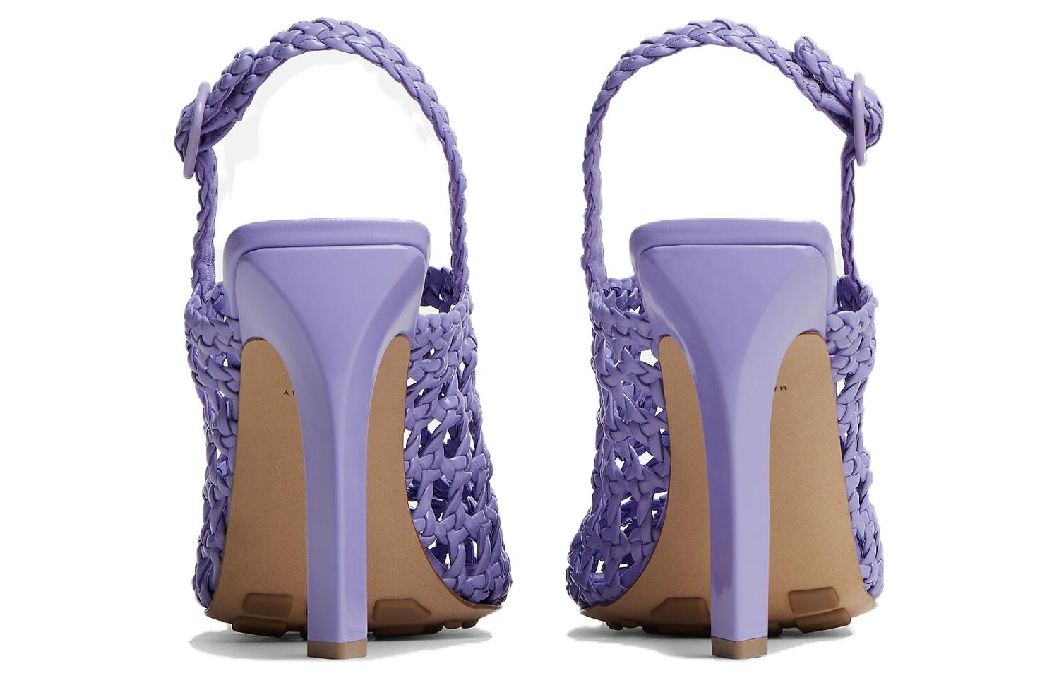 (W) Bottega Veneta Leather Round Toe Slip-On Stiletto 'Purple' 圖 4