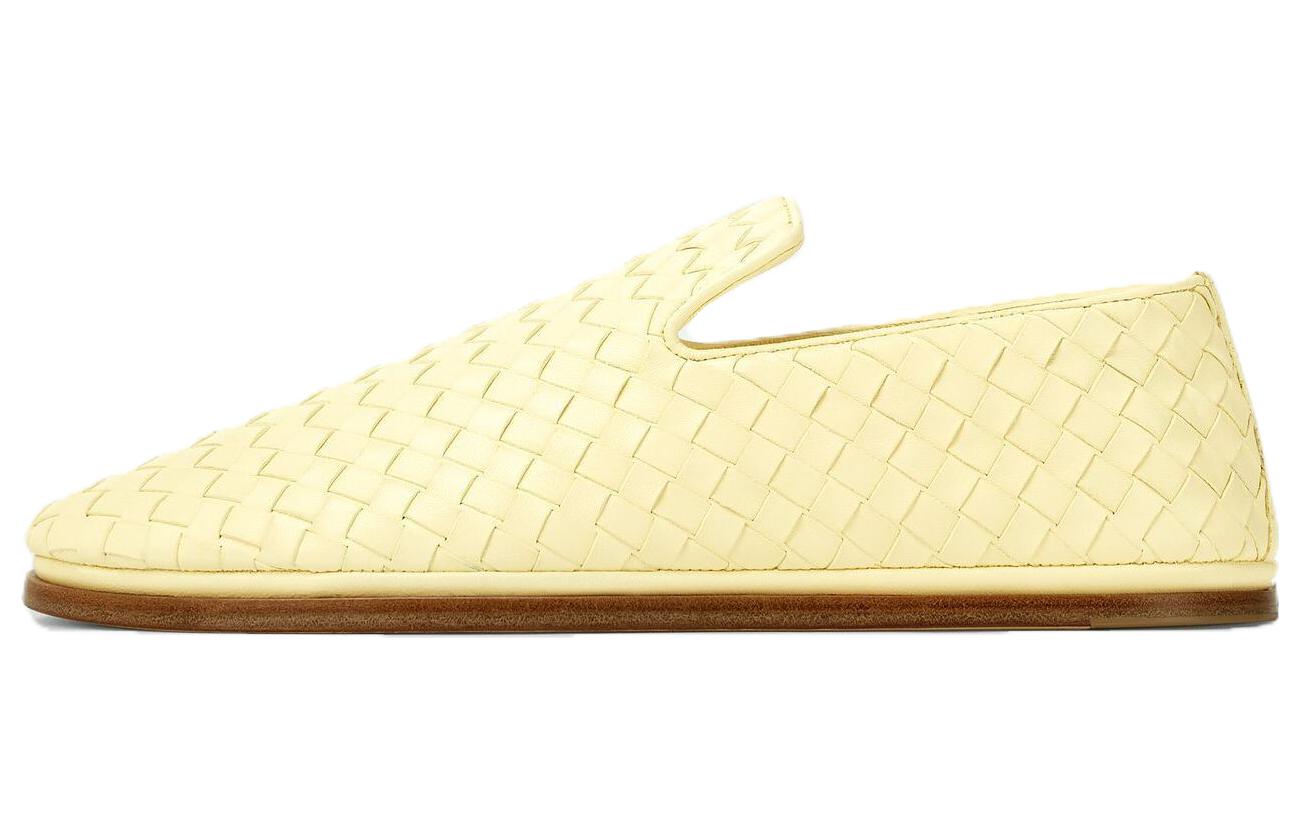 (Women) Bottega Veneta Leather Round Toe Slip-On Yellow 'Comfortable Versatile Casual' 735982V2ED07138