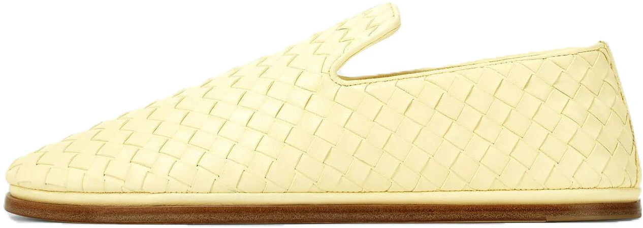 women-bottega-veneta-leather-round-toe-slip-on-yellow-comfortable-versatile-casual-735982-v2-ed-07138
