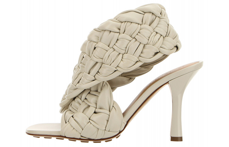 (W) Bottega Veneta Leather Sandals 'White'
