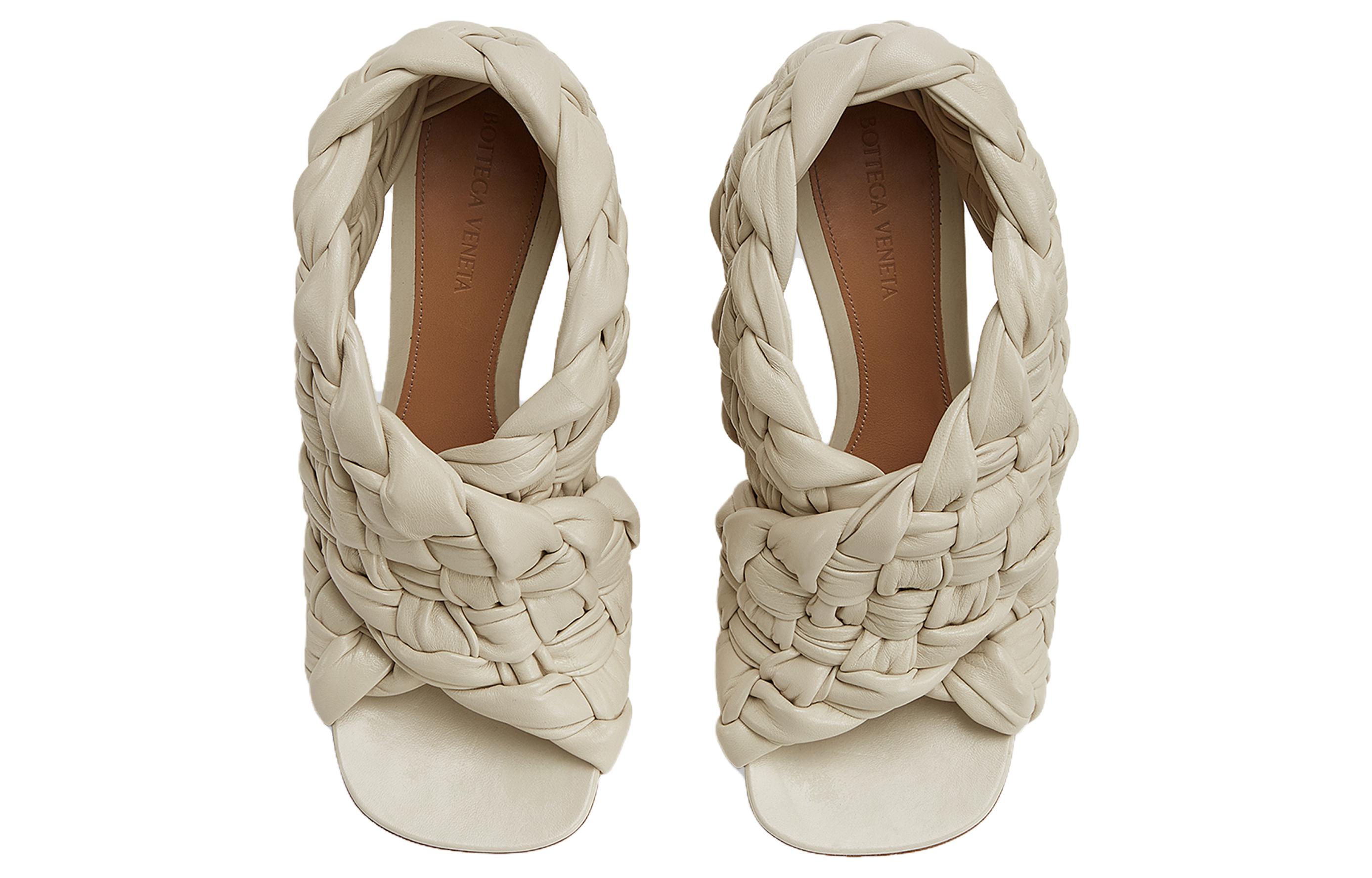 (W) Bottega Veneta Leather Sandals 'White' 圖 4