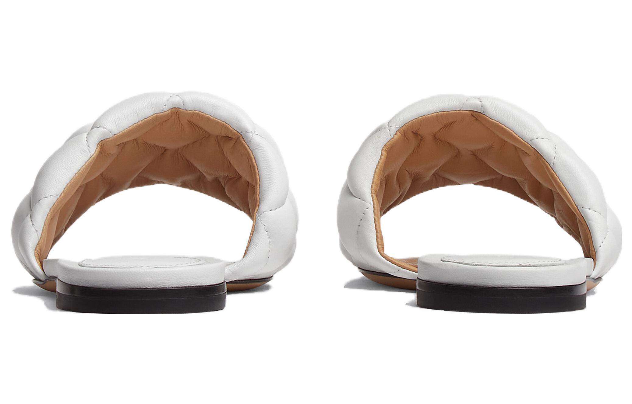 Shop (W) ボッテガ・ヴェネタ レザーサンダル (ホワイト) 627710VBRR09122