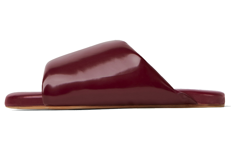 (W) Bottega Veneta Leather Slide 'Merlot Red'