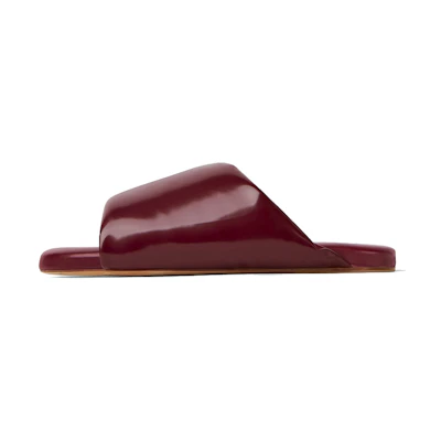 (W) Bottega Veneta Leather Slide 'Merlot Red'