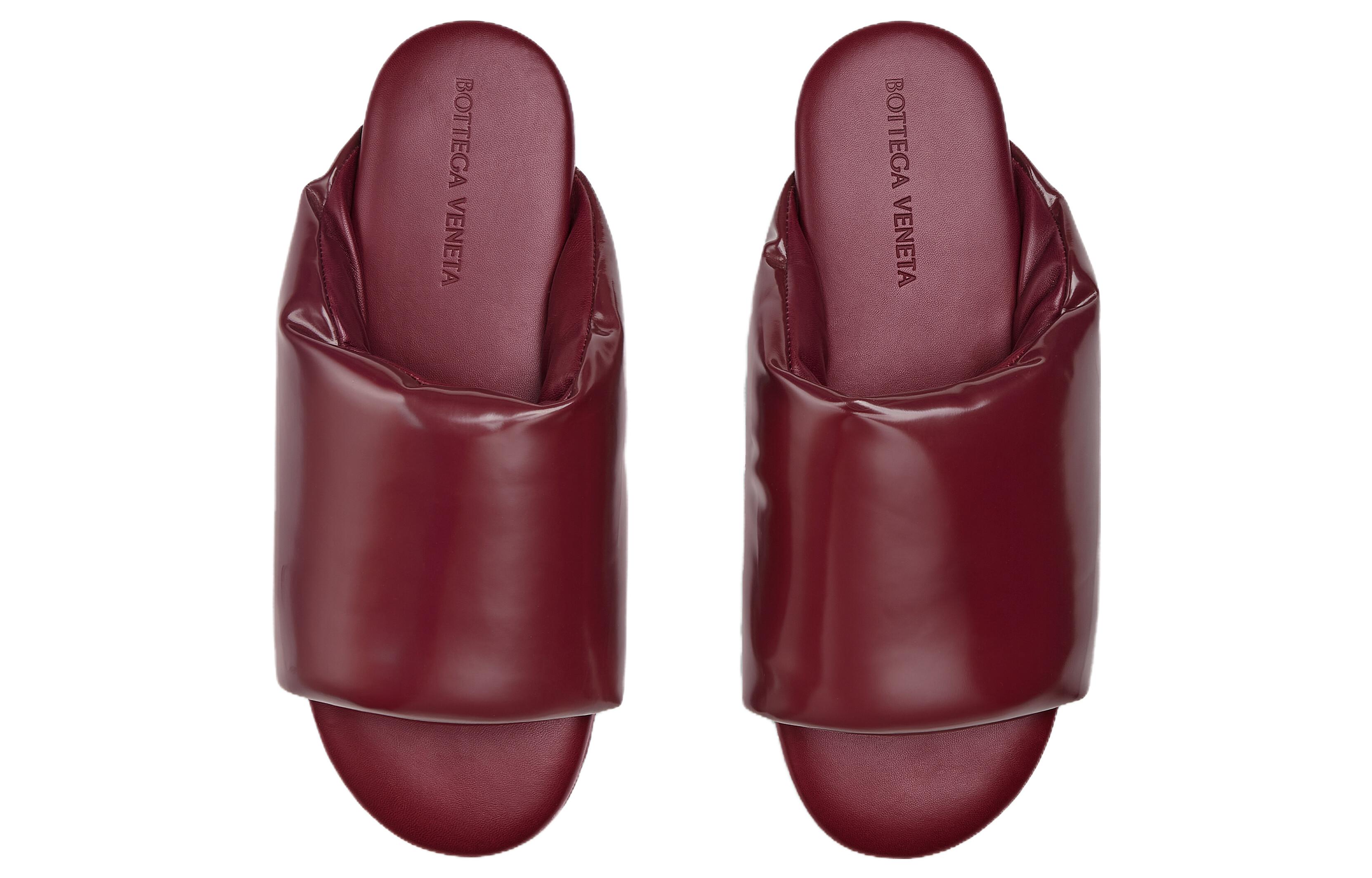 (W) Bottega Veneta Leather Slide 'Merlot Red' 圖 3
