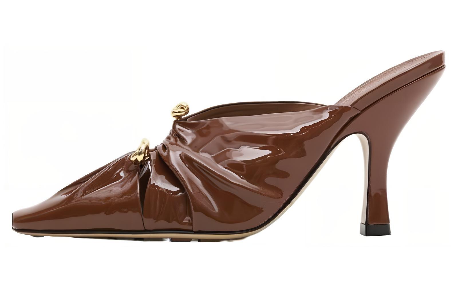 (W) Bottega Veneta Leather Slide 'Simple Brown'