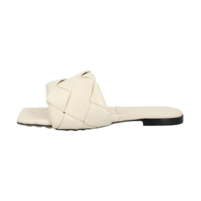 (W) Bottega Veneta Leather Slide 'Simple White'