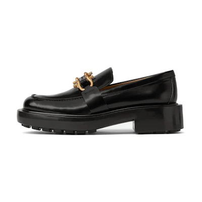 (W) Bottega Veneta Leather Slip-On 'Fashion Loafer Black'