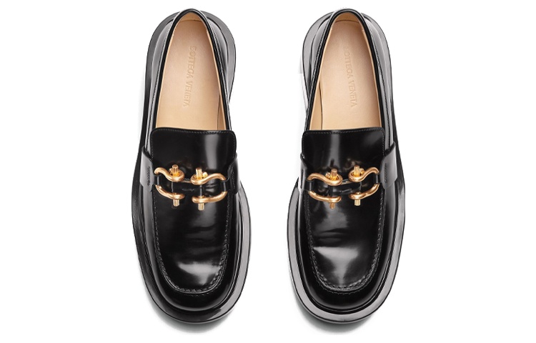 (W) Bottega Veneta Leather Slip-On 'Fashion Loafer Black' 圖 2