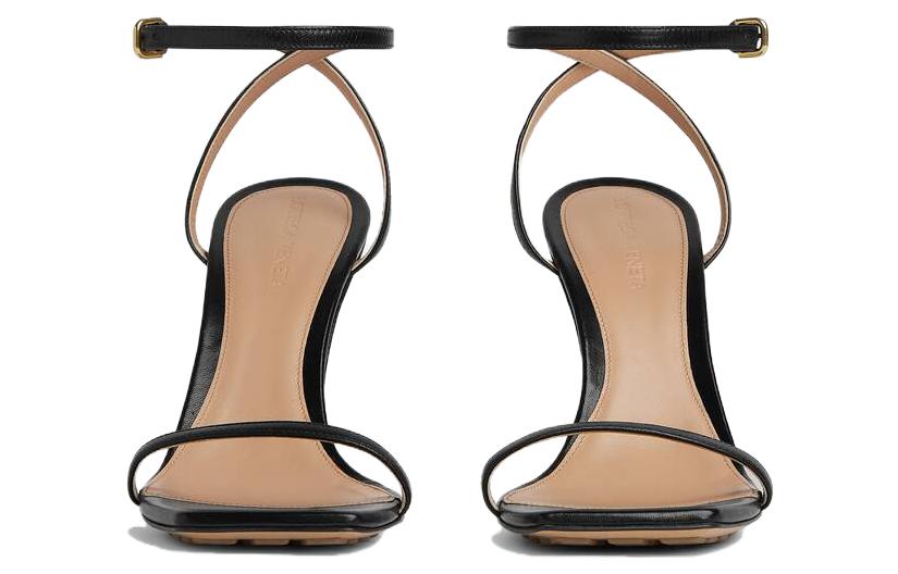 (W) Bottega Veneta Leather Square-Toe Slip-On Sandals 'Black' 圖 3