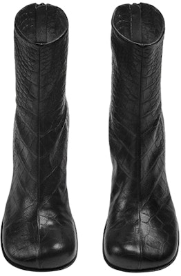 (W) 보테가 베네타 블랙 레더 스퀘어토 짚 부츠 667208V2E001000 Order (W) 보테가 베네타 블랙 레더 스퀘어토 짚 부츠 667208V2E001000