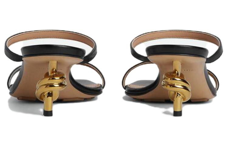 (W) Bottega Veneta Leather Square Toe Mules 'Black' 圖 4