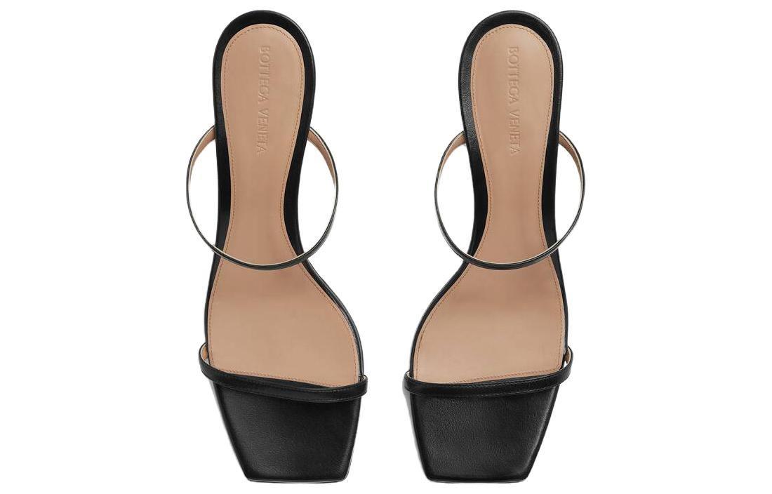 (W) Bottega Veneta Leather Square Toe Mules 'Black' 圖 5