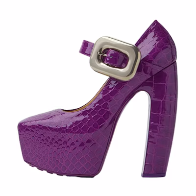 (W) Bottega Veneta Leather Stiletto 'Fashion Purple'