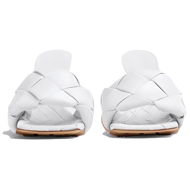 Shop (W) ボッテガ・ヴェネタ リド ホワイトレザーヒール 608854VBSS09122