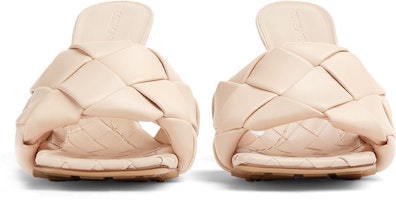 Bottega Veneta 葆蝶家 Lido 編織皮革高跟鞋 女款 米色 Shop Bottega Veneta 葆蝶家 Lido 編織皮革高跟鞋 女款 米色