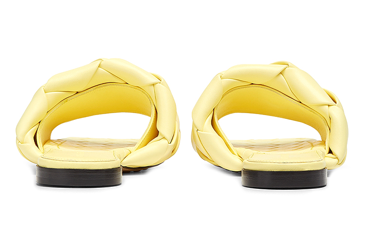 Shop (W) ボッテガヴェネタ リド ナッパ スクエアトゥスライド (イエロー) 608853VBSS07411