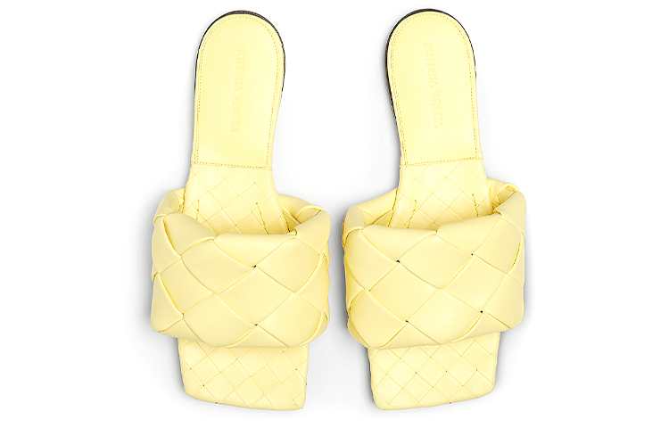 Purchase (W) ボッテガヴェネタ リド ナッパ スクエアトゥスライド (イエロー) 608853VBSS07411