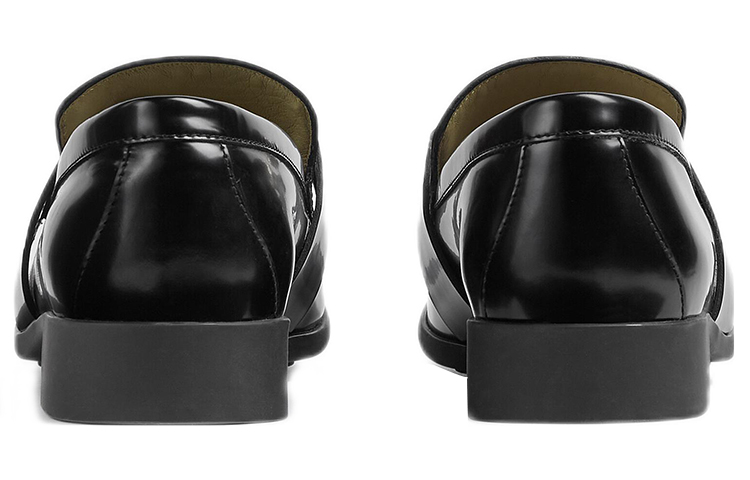 Shop Bottega Veneta 葆蝶家 亮面皮革樂福鞋 女款 黑色