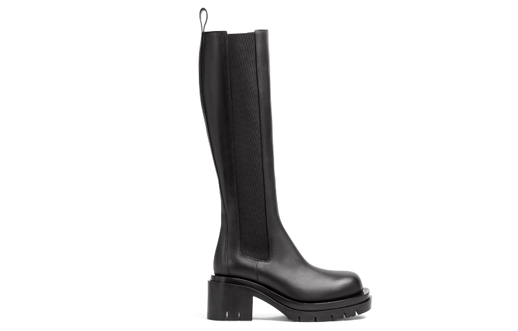 Order Bottega Veneta/葆蝶家 Lug 簡約 高筒靴 6.5cm 女款 黑色