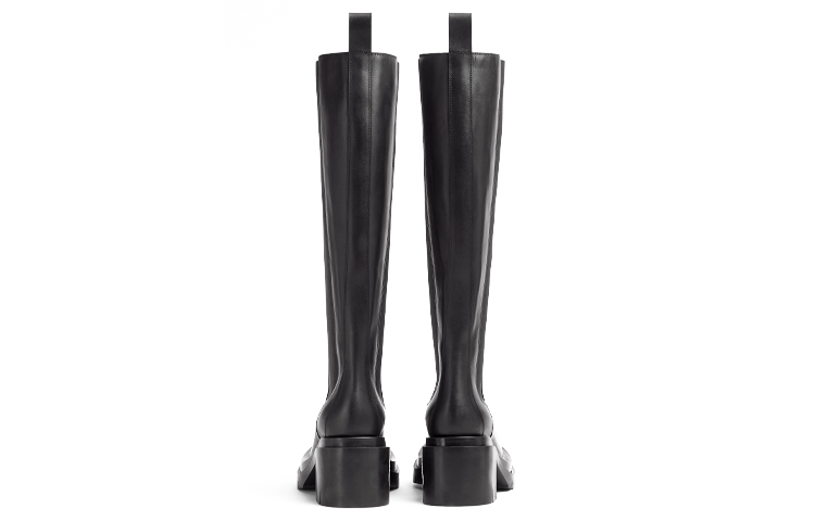 Purchase Bottega Veneta/葆蝶家 Lug 簡約 高筒靴 6.5cm 女款 黑色