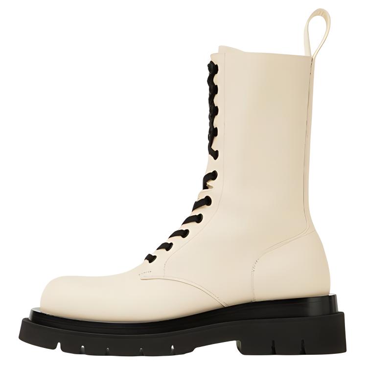 (W) Bottega Veneta Lug Lace-Up Boot 'Sea Salt'