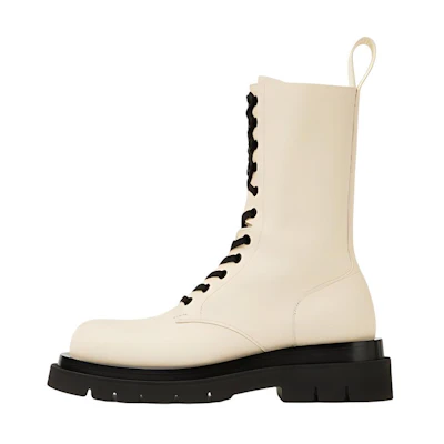 (W) Bottega Veneta Lug Lace-Up Boot 'Sea Salt'