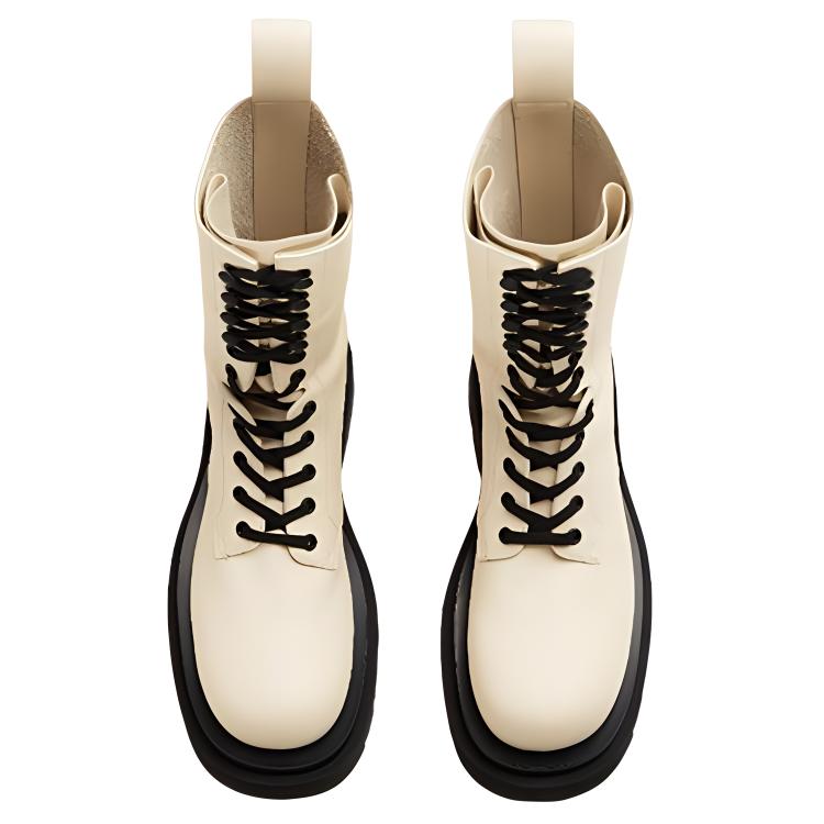 (W) Bottega Veneta Lug Lace-Up Boot 'Sea Salt' 圖 4