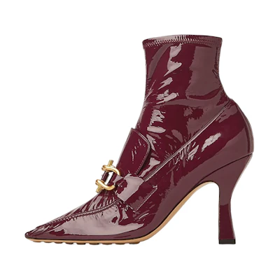 (W) Bottega Veneta Madame Ankle Boot 'Patent Calfskin Red'