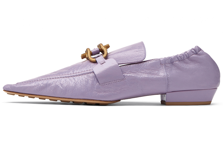 (Women) Bottega Veneta Leather Moccasins Lavender 'Purple' 651352VBP105176