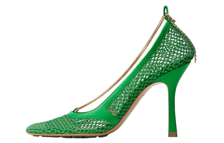 (W) Bottega Veneta Mesh High-Heel 'Green'
