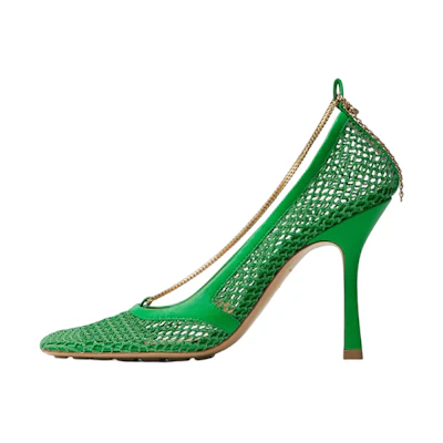 (W) Bottega Veneta Mesh High-Heel 'Green'