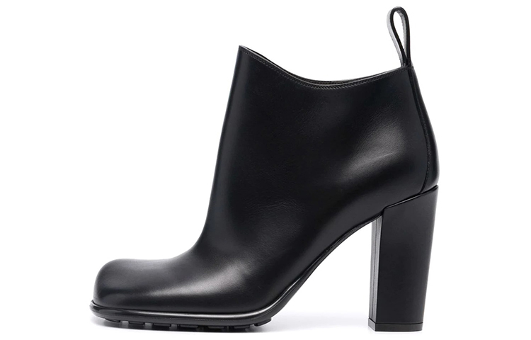 Buy (W) Bottega Veneta中跟黑色皮革短靴 677269V1AO01000