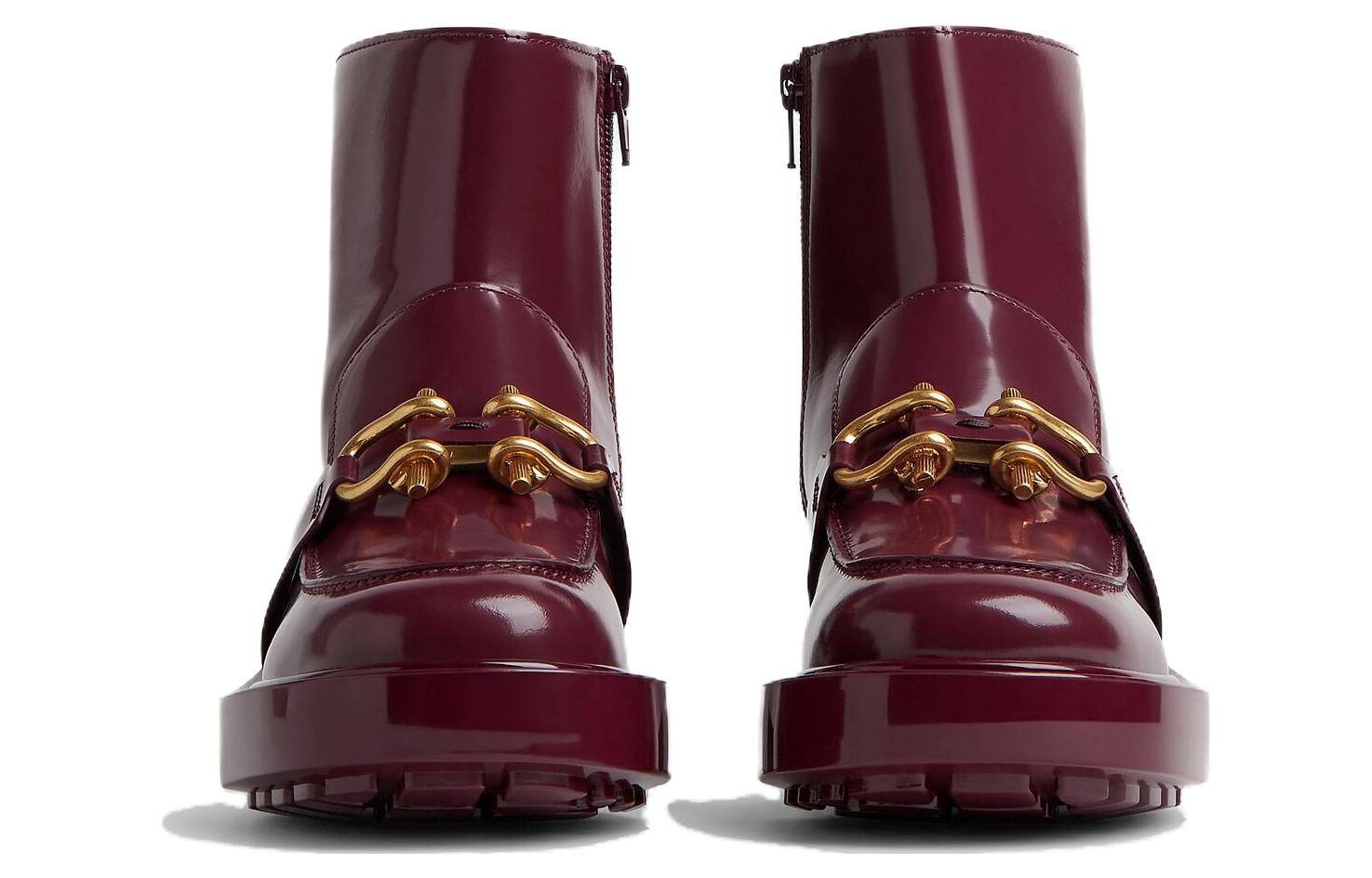 Order (W) ボッテガ・ヴェネタ  バーガンディ ジップブーツ 763861V28R02240