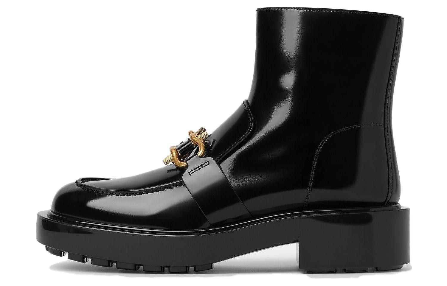 (W) Bottega Veneta Monsieur Leather Boots 'Black Zip'