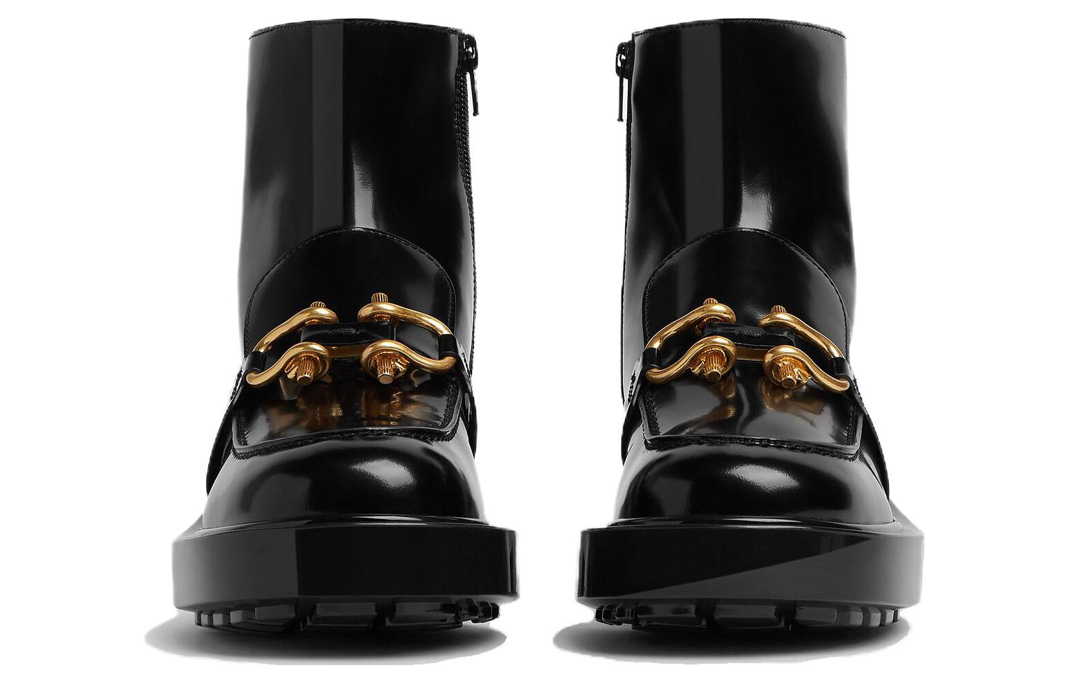 (W) Bottega Veneta Monsieur Leather Boots 'Black Zip' 圖 2