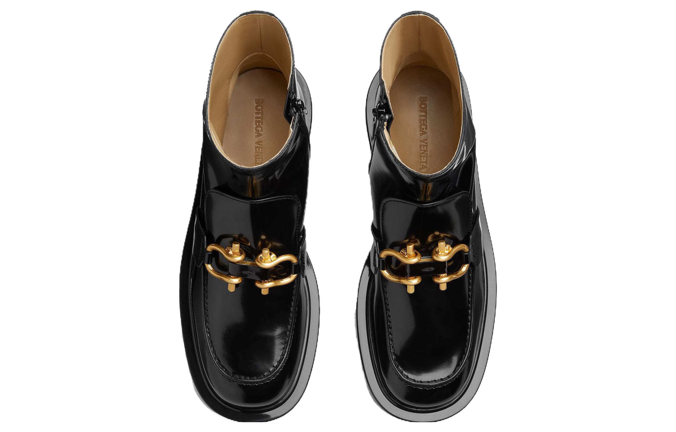 (W) Bottega Veneta Monsieur Leather Boots 'Black Zip' 圖 3