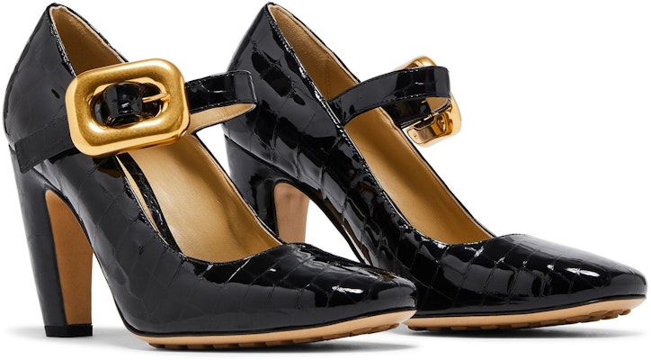 (W) Bottega Veneta Stiletto Kulit 'Fashion Chunky Hitam' 716146V1TR03264 Cheap (W) Bottega Veneta Stiletto Kulit 'Fashion Chunky Hitam' 716146V1TR03264