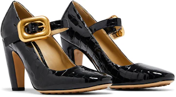 Cheap (Women) Bottega Veneta Mostra Mary-Jane Heels 'Black' 716146V1TR03264