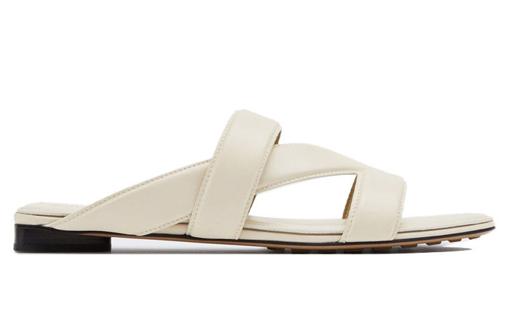 Order (Women) Bottega Veneta Open Toe Chunky Heel Slide 'Beige' 651374VBSL09031
