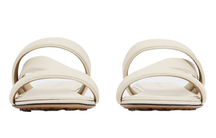 Shop (Women) Bottega Veneta Open Toe Chunky Heel Slide 'Beige' 651374VBSL09031