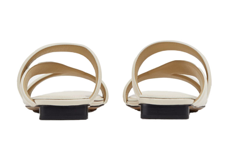 Purchase (Women) Bottega Veneta Open Toe Chunky Heel Slide 'Beige' 651374VBSL09031