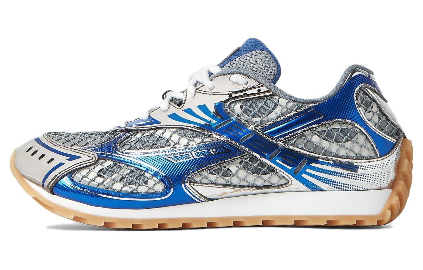 (Women) Bottega Veneta Orbit Silver Leather Casual Low-Top Running Shoes. 755915V2X401375