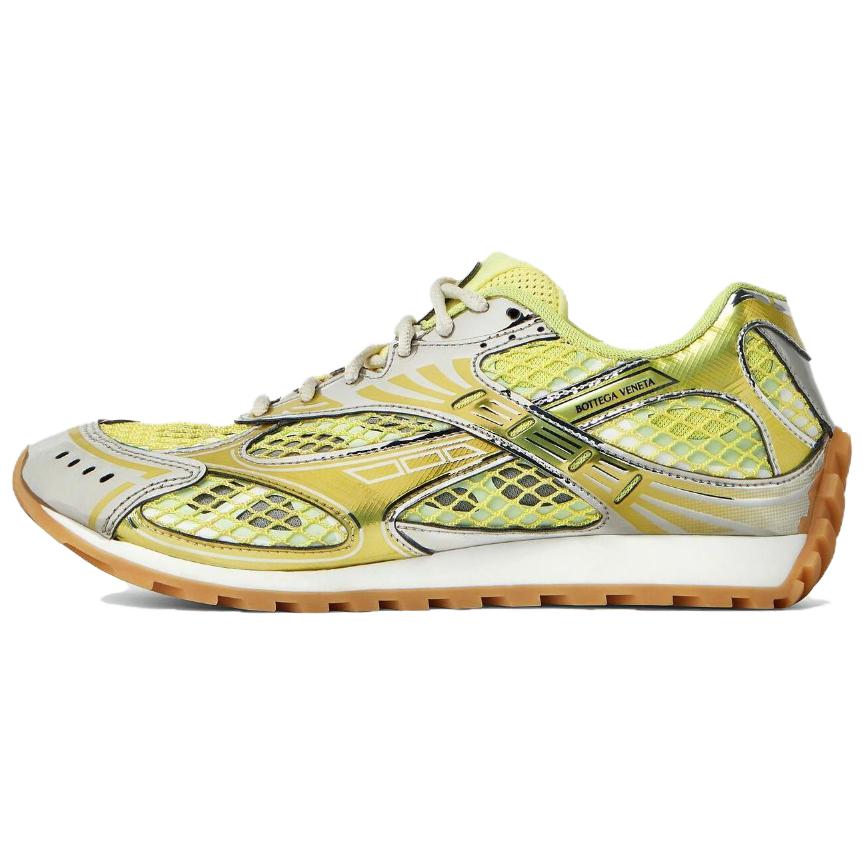 (Women) Bottega Veneta Orbit Yellow Low-Top Leather Casual Sneakers. 755915V2X407421