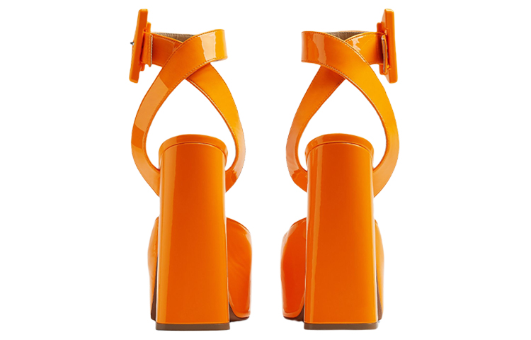 (W) Bottega Veneta Patent Leather High Heel 'Orange' 圖 4
