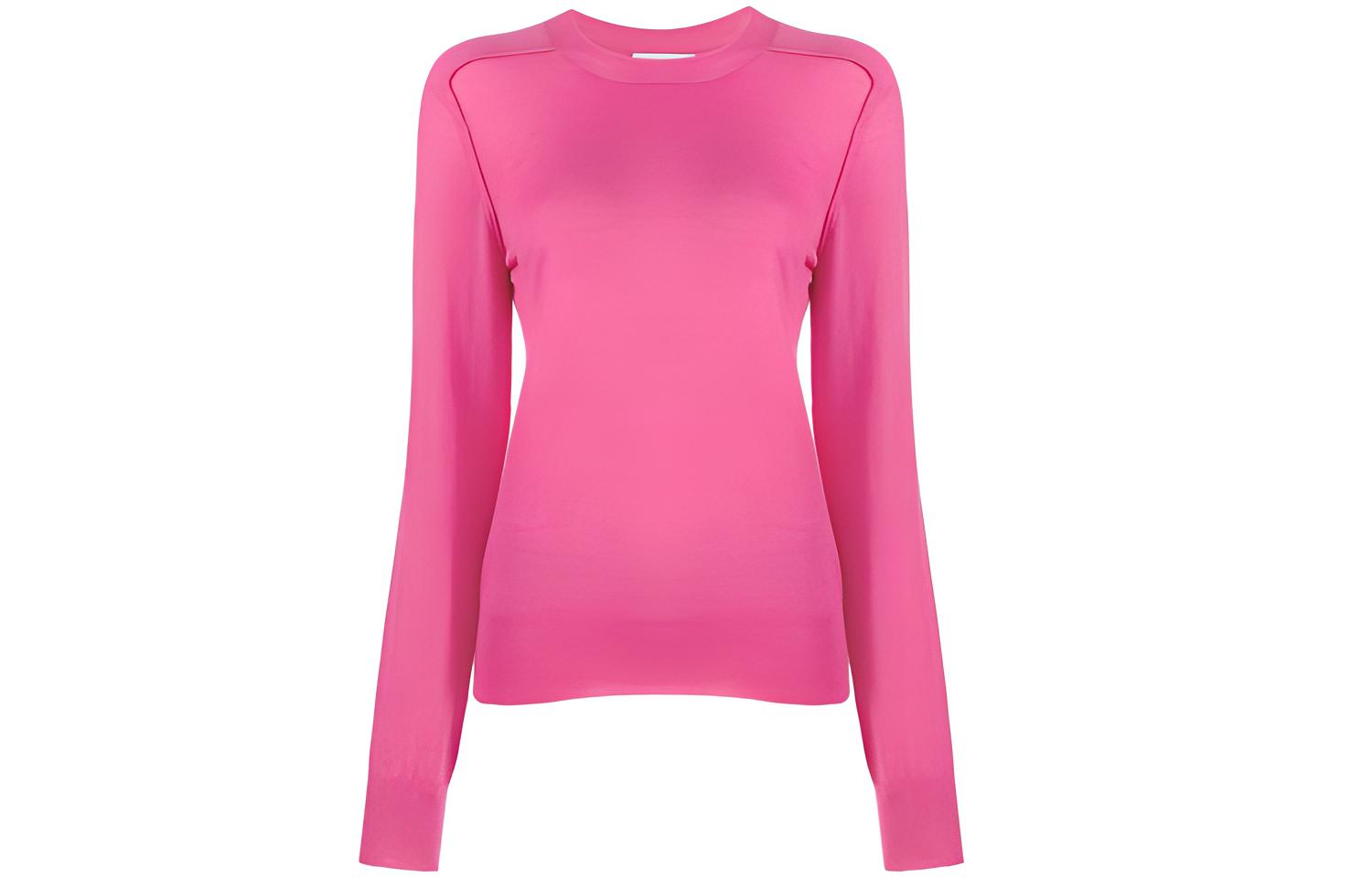 (Women) Bottega Veneta Pink Solid Long-Sleeve Cashmere Sweater 631293VKW305660